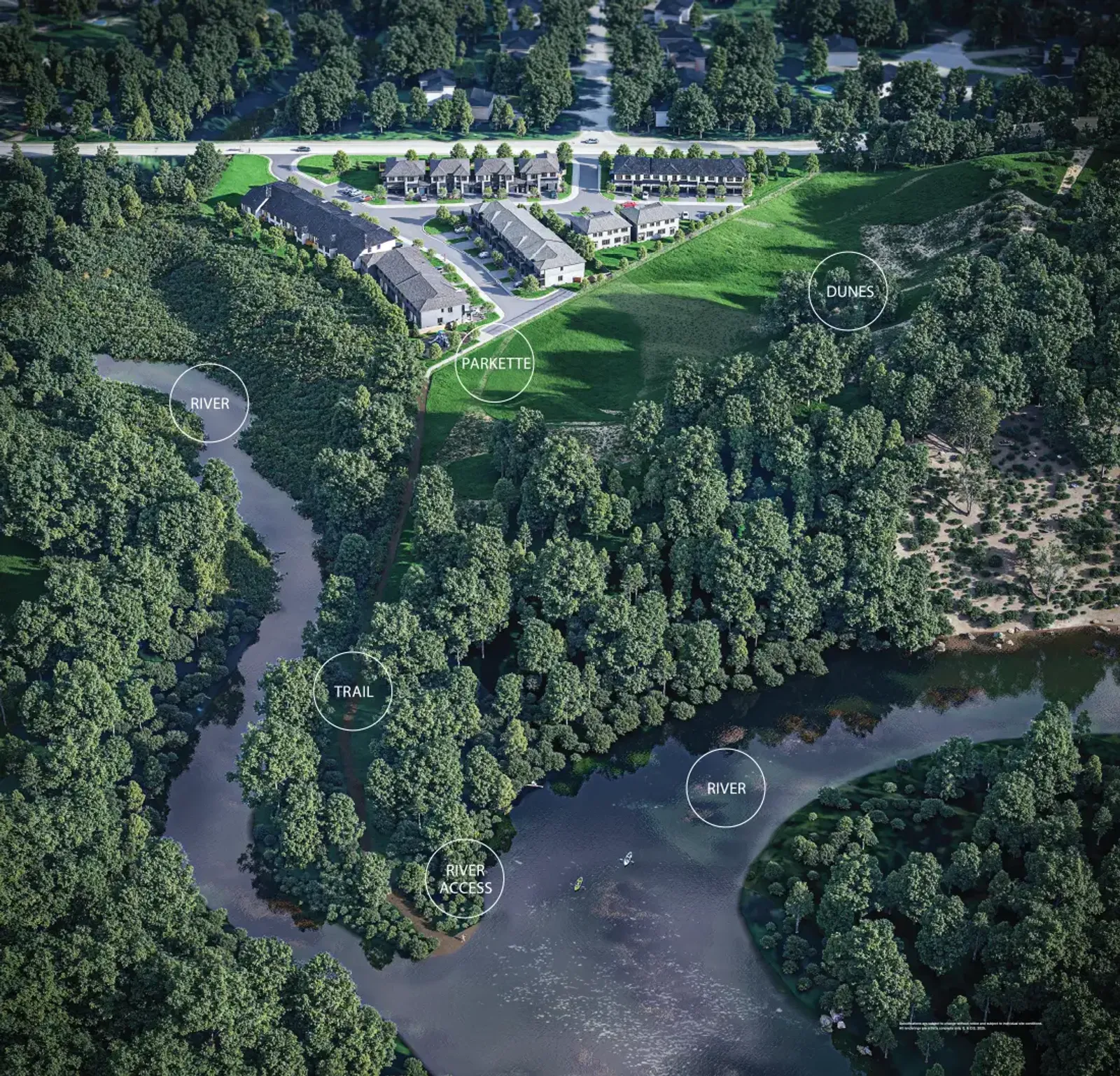 Riverscape Aerial Rendering
