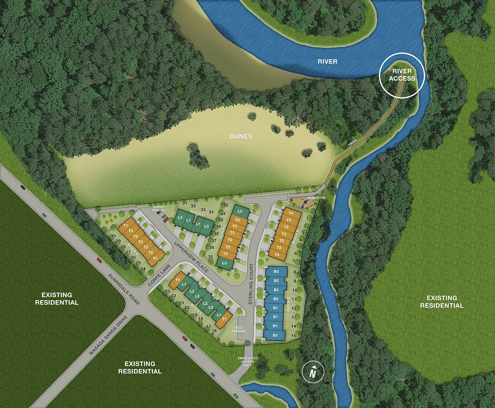 Riverscape Site map